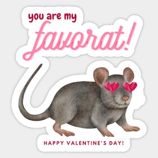 Rat Valentine Sticker